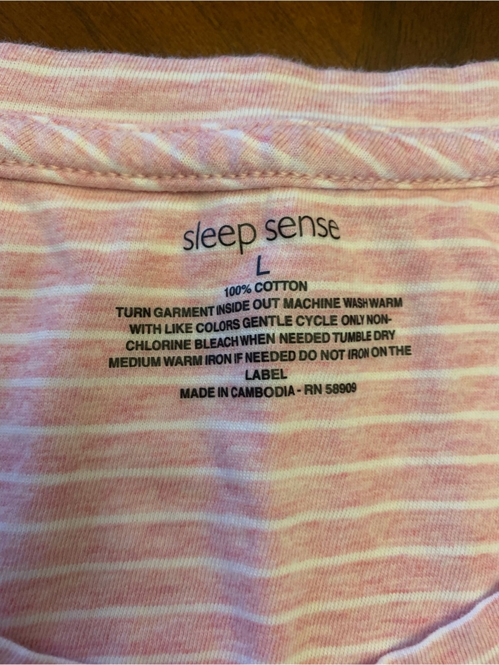 Sleep Sense Pink Striped Short Pajama Set. Size M and L. - Picture 3 of 9